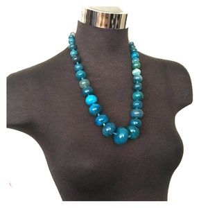 Signed Kenneth Jay Lane Graduated Stone Necklace